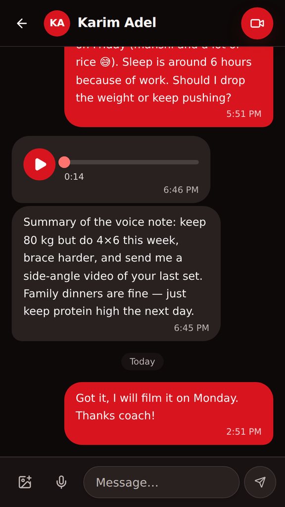Train together in the app